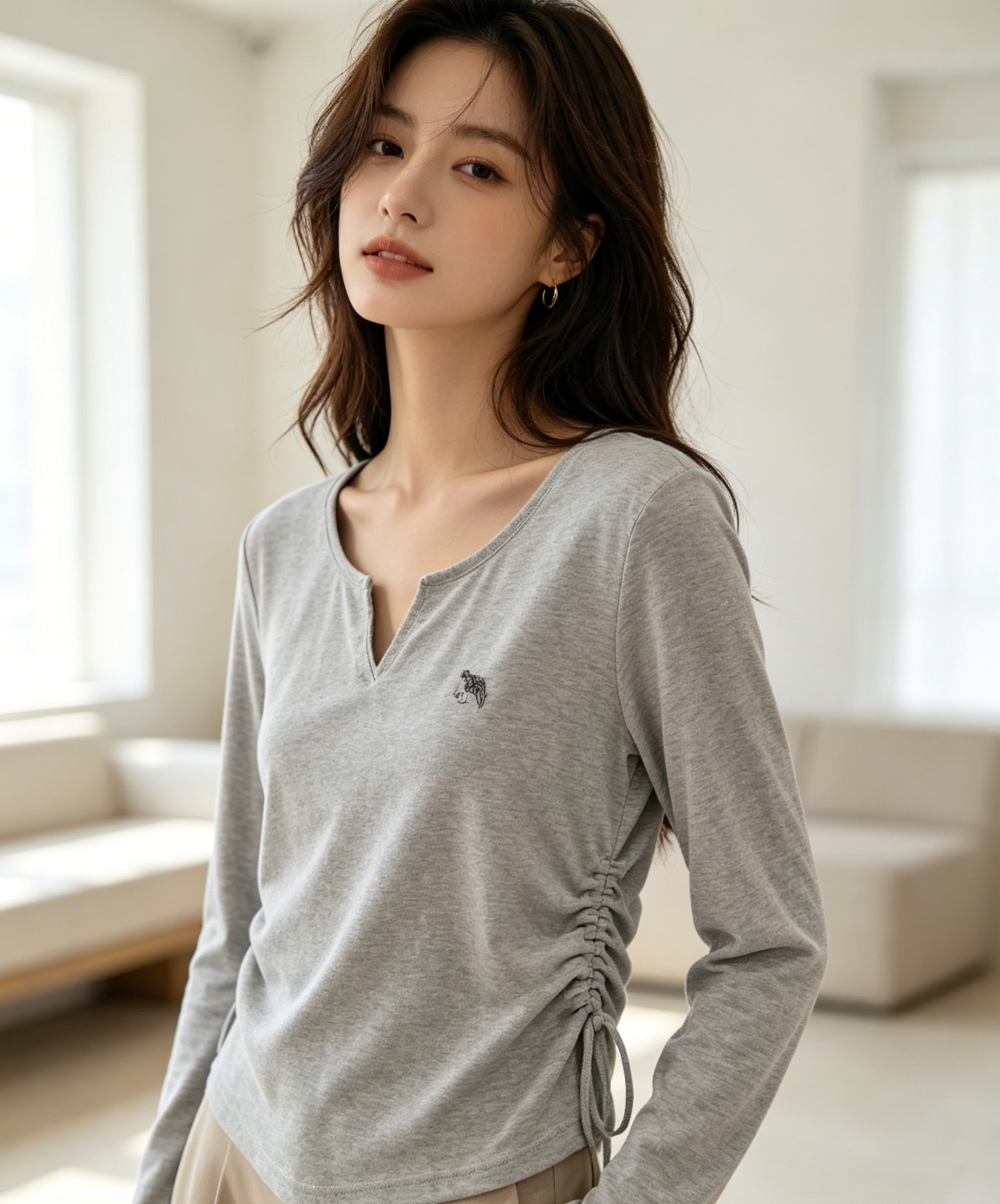 Muse Casey Salt Gray T-Shirt - Image 2