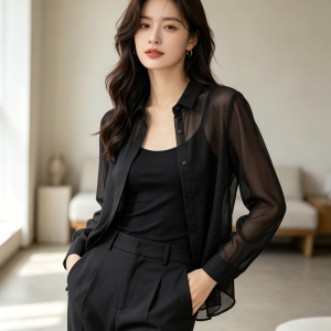 Muse Casey Mousse Black Blouse