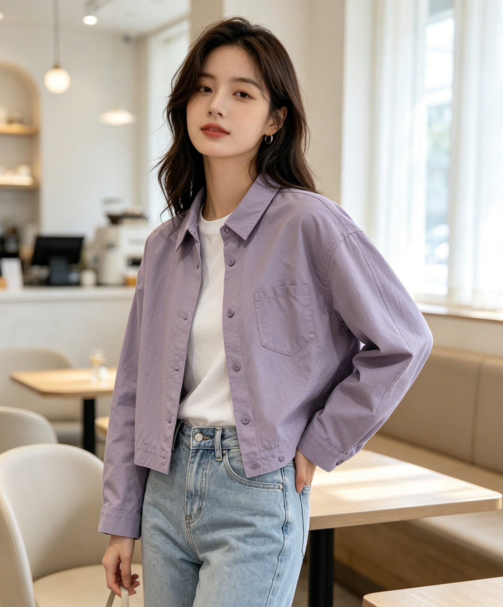 Muse Casey Sea Urchin Purple Blouse Classic - Image 2
