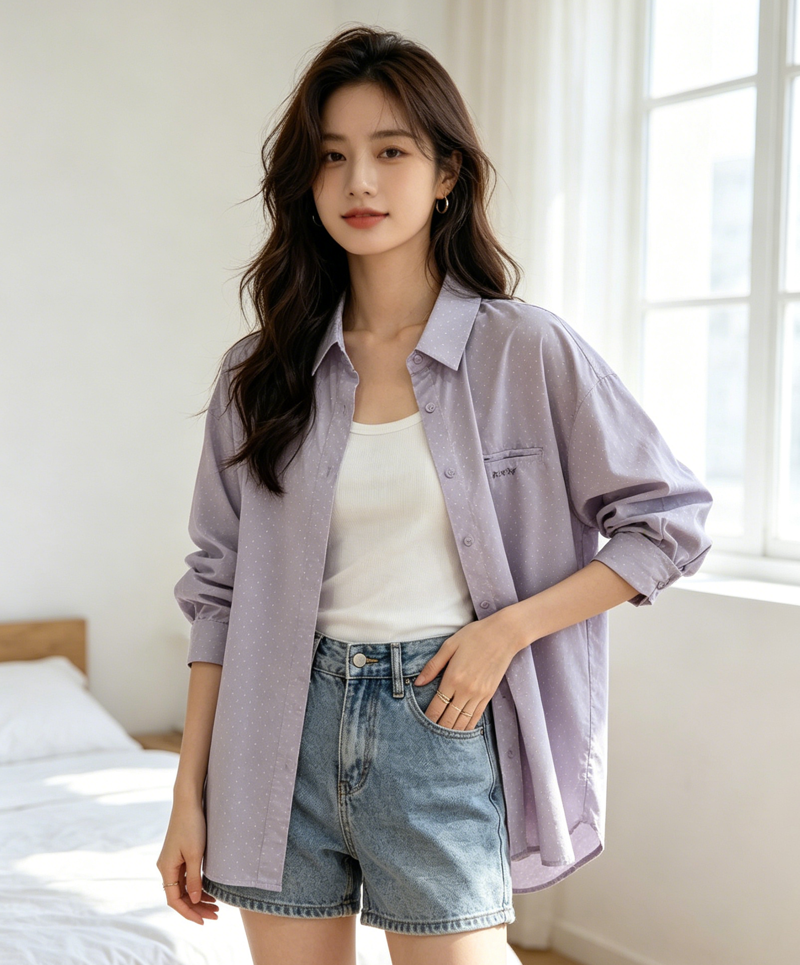 Muse Casey Sea Urchin Purple Blouse Signature