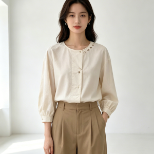 Muse Casey Baked Beige Blouse