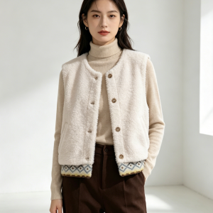 Muse Casey Cheese Beige Vest