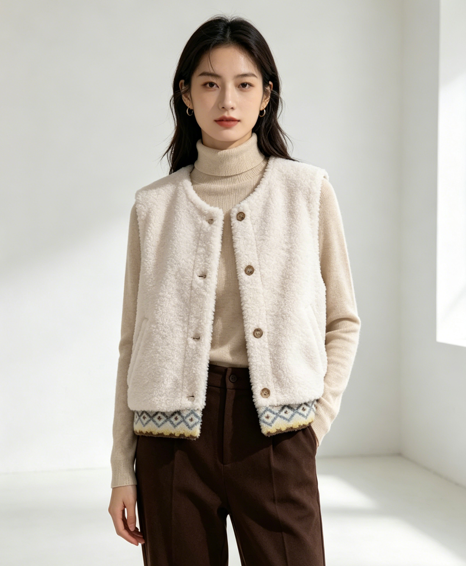 Muse Casey Cheese Beige Vest