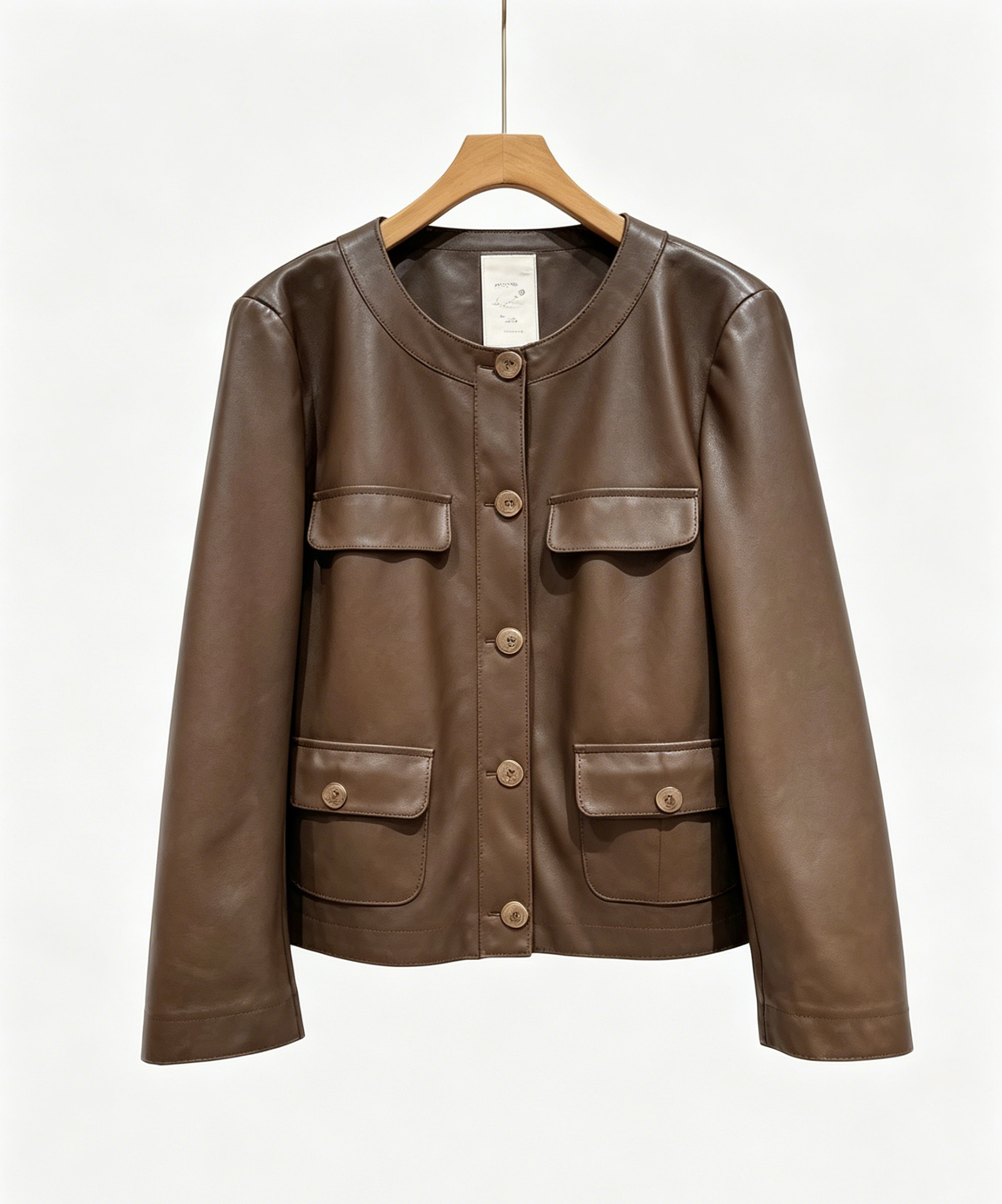 Muse Casey Truffle Brown Leather Jacket - Image 3