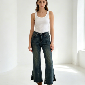 Muse Casey Denim Blue Flared Trousers
